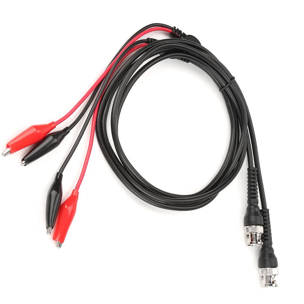 2pcs P1011 BNC Q9 to Dual Crocodile Clip Oscilloscope Test Probe   Cable