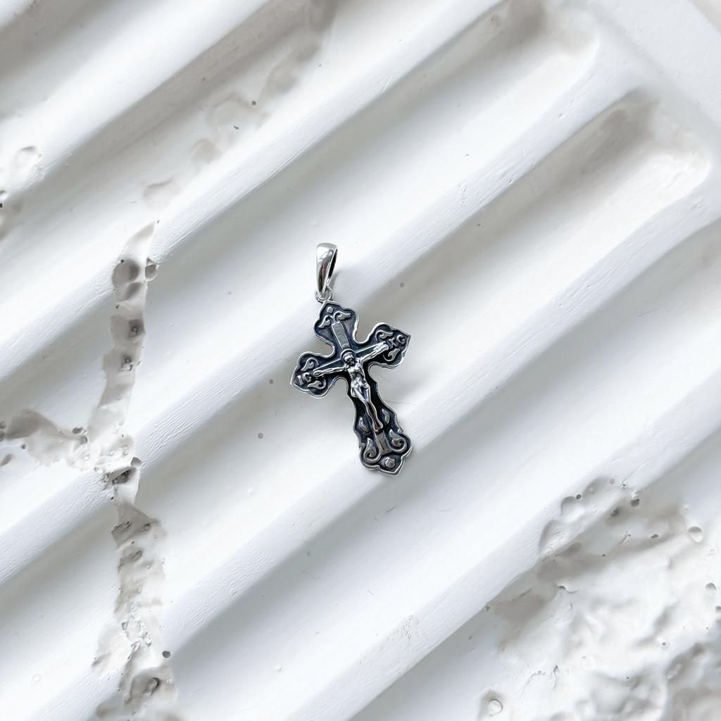 Серебряный крестик без камней (2156796)