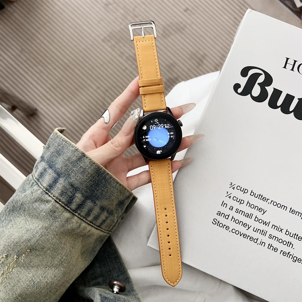 Для Huawei Watch GT 5 41мм Ремешок для часов 18мм Плетеный Клетчатый Узор Кожаный Ремешок на Запястье