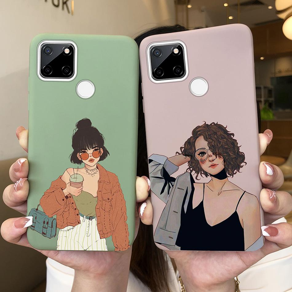 Для OPPO Realme C25 C25S C25Y Чехол Мультяшный Мягкий Силикон Матовый Ударопрочный Задняя крышка телефона Для Realme C 25 S Y Capa Funda Coque