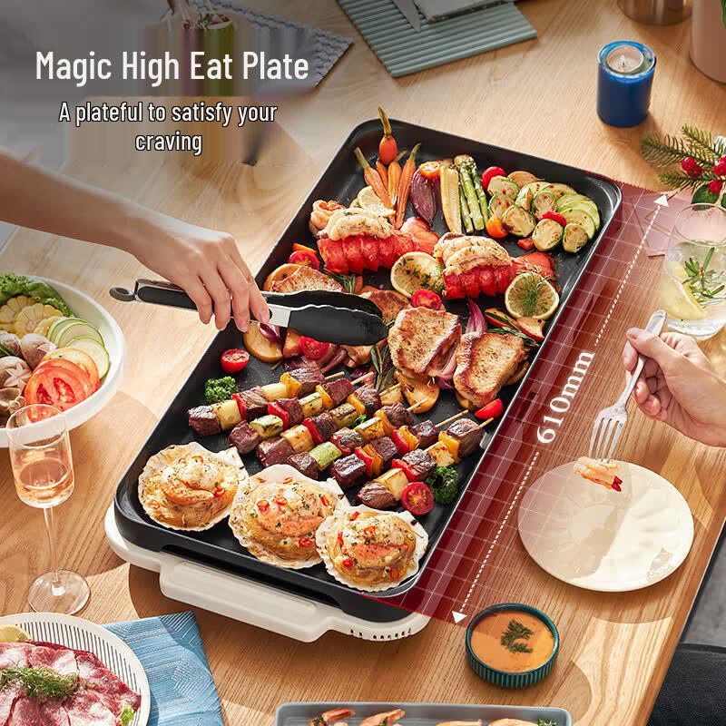 Morphy Richards MR9188 Folding All-in-One Electric Hot Pot & Grill CN plug (adapter included)