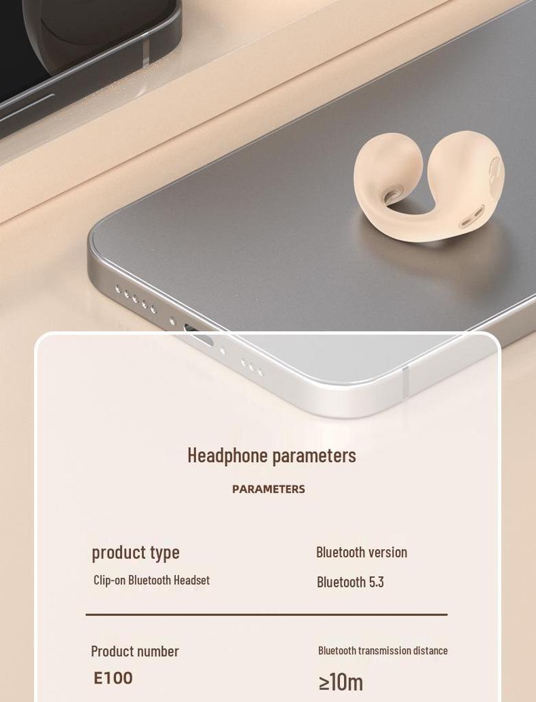 E100 Wireless Air Conduction Sport Earphones with Smart Display