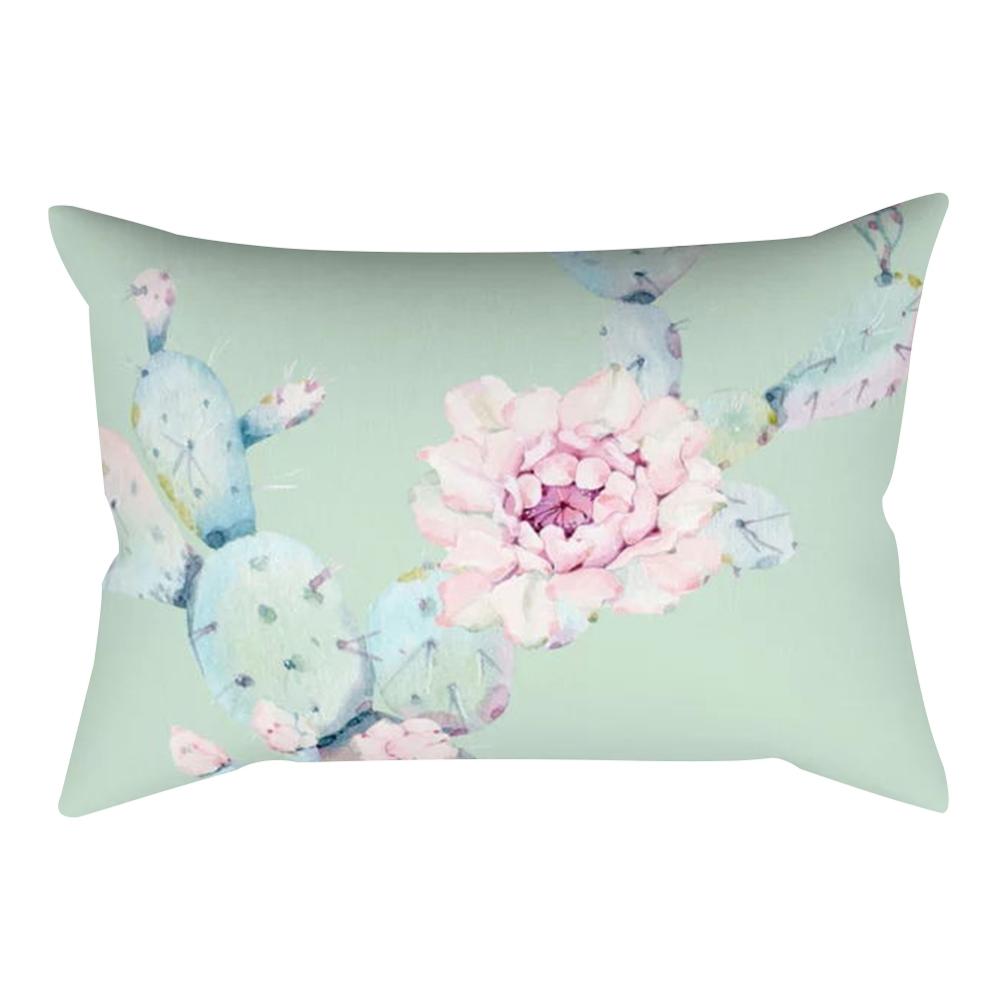 Декоративная наволочка с растительным светом кактуса для спальни, гостиной, дивана, стула, автомобиля, наволочка 30x50 см, домашний декор, наволочка