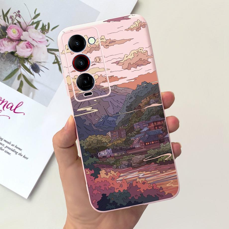 Для Tecno Camon 18 18i 18P 18 Premier Чехол Милый Кот Цветок Мультяшки Обложка Для Camon18 Premier Чехол для Телефона Camon18P Мягкий Funda Сумка