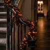 Horror Atmosphere Seasonal Ornaments Halloween Lighted Creepy Vine Garland with LED Light, Waterproof Faux Black Branch Spooky Decoration for
