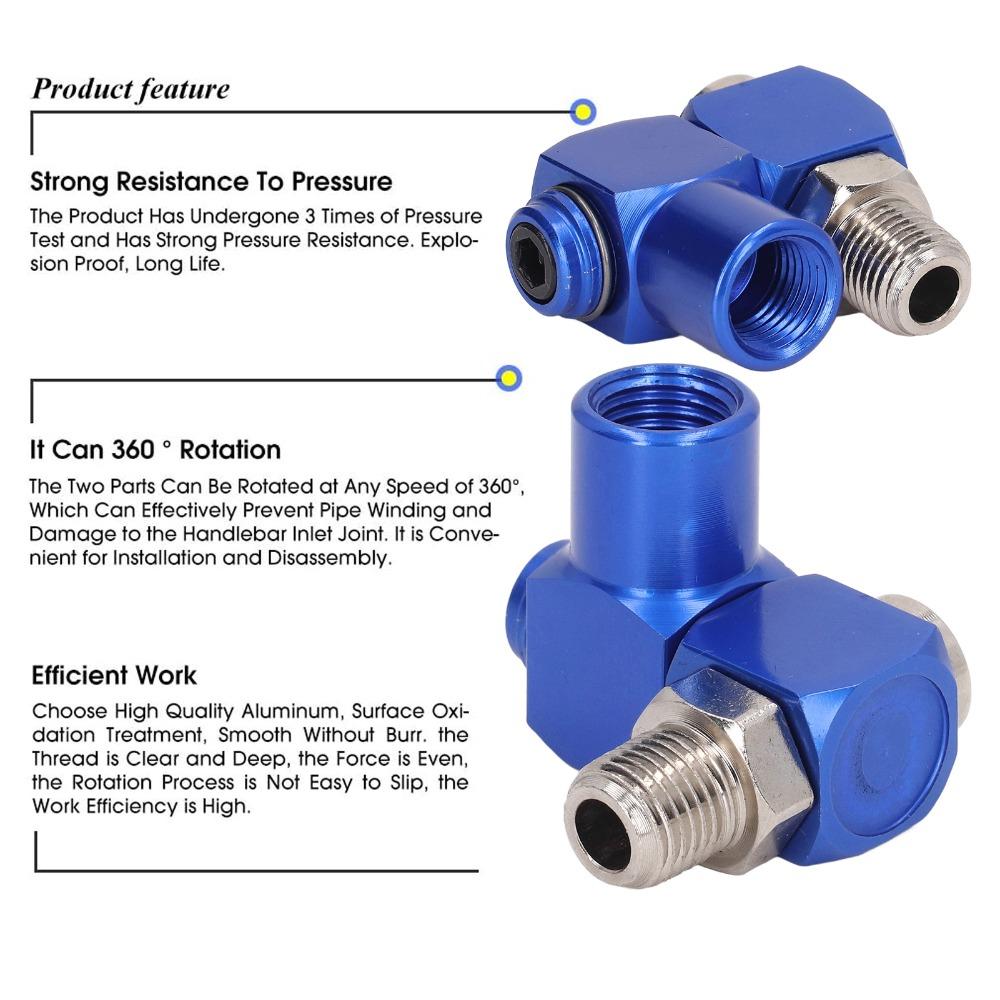 4PCS 360 Degree Rotation Swivel Air Fitting 150PSI Rated Rotating Hose Connector Pneumatic Tools