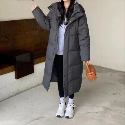 90 пуха белой утки Куртки-пуховики для китайской оперы для мужчин и женщин удлинены ниже колена, зимние теплые куртки утолщены для сохранения тепла