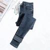 Women's Fleece-Lined High Waist Skinny Jeans - Winter Slim Fit Elastic Pencil Pants