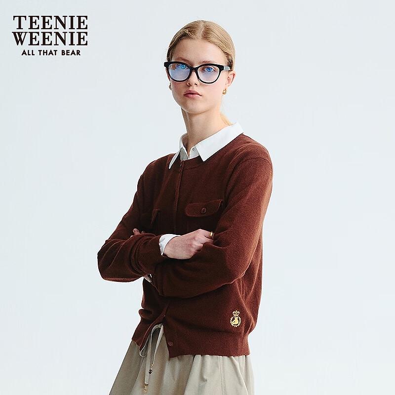 Teenie Weenie Women's Yak Blend Round Neck Cardigan