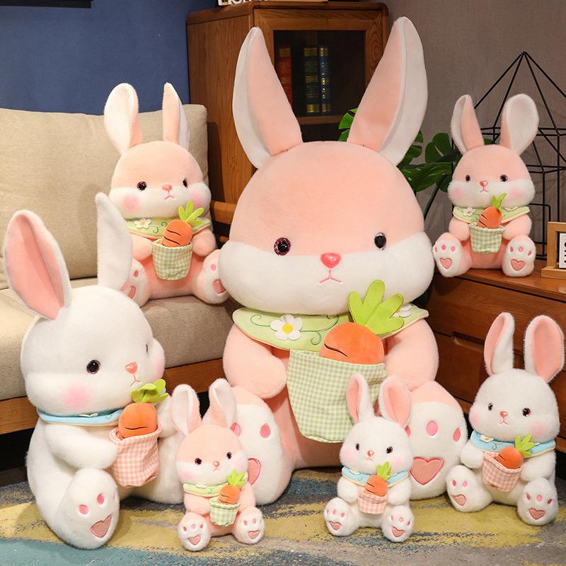 Кавайный кролик, плюшевая игрушка, чучело, кролик, морковь, мягкая кукла, подушка, детские игрушки, подарок на день рождения, Рождественский подарок для девочки