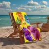 Ultra-Soft Beach Towel with Sunny Bunnies Theme,Ideal for Pool - Camping, Diving - Perfect Travel Essential, Vibrant Beach Towel.
