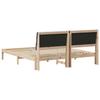Bed Frame with Padded Headboard Brown 180 x 200 cm