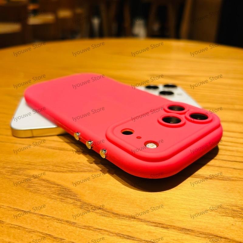 Защита камеры Конфетный Жидкий Силикон Мягкий Чехол Для Для Iphone 17 Pro Max 11 12 13 14 Plus 1 16 XR XS X Утолщенный Бампер Чехол