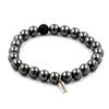 Stones and Minerals. Hematite + Matte Black Onyx 8mm Pearl Bracelet. Made In France.