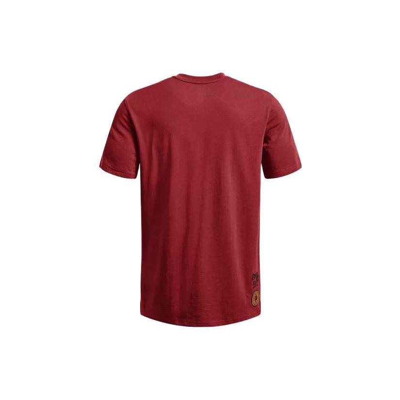Under Armour New Spring Collection Fortune Coin Training Loose Short Sleeve T-Shirt Men Tops Red 1374713-610