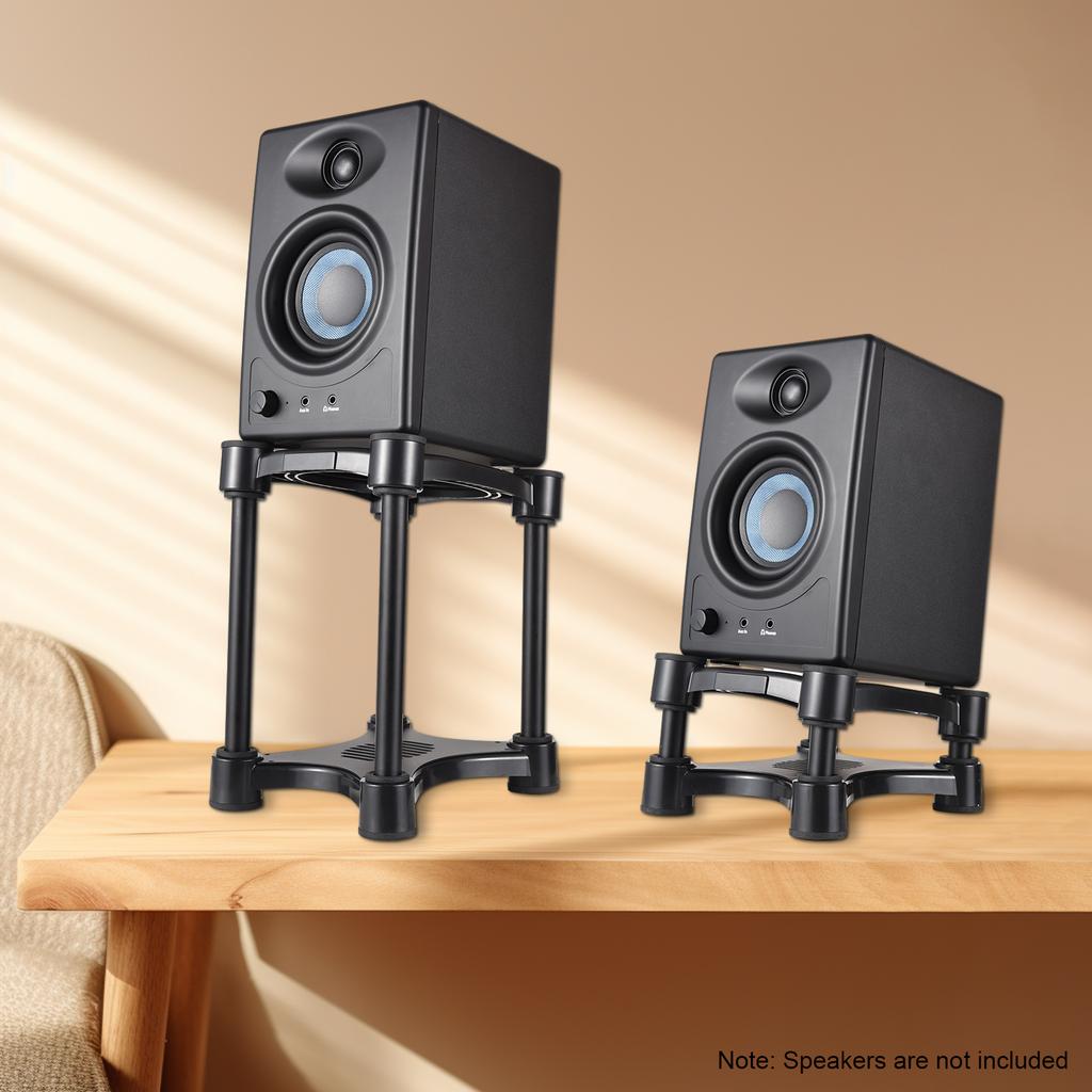 Desktop Speaker Stands Monitor Audio Bracket Shock Absorber Bracket with Adjustable Tilt Angle