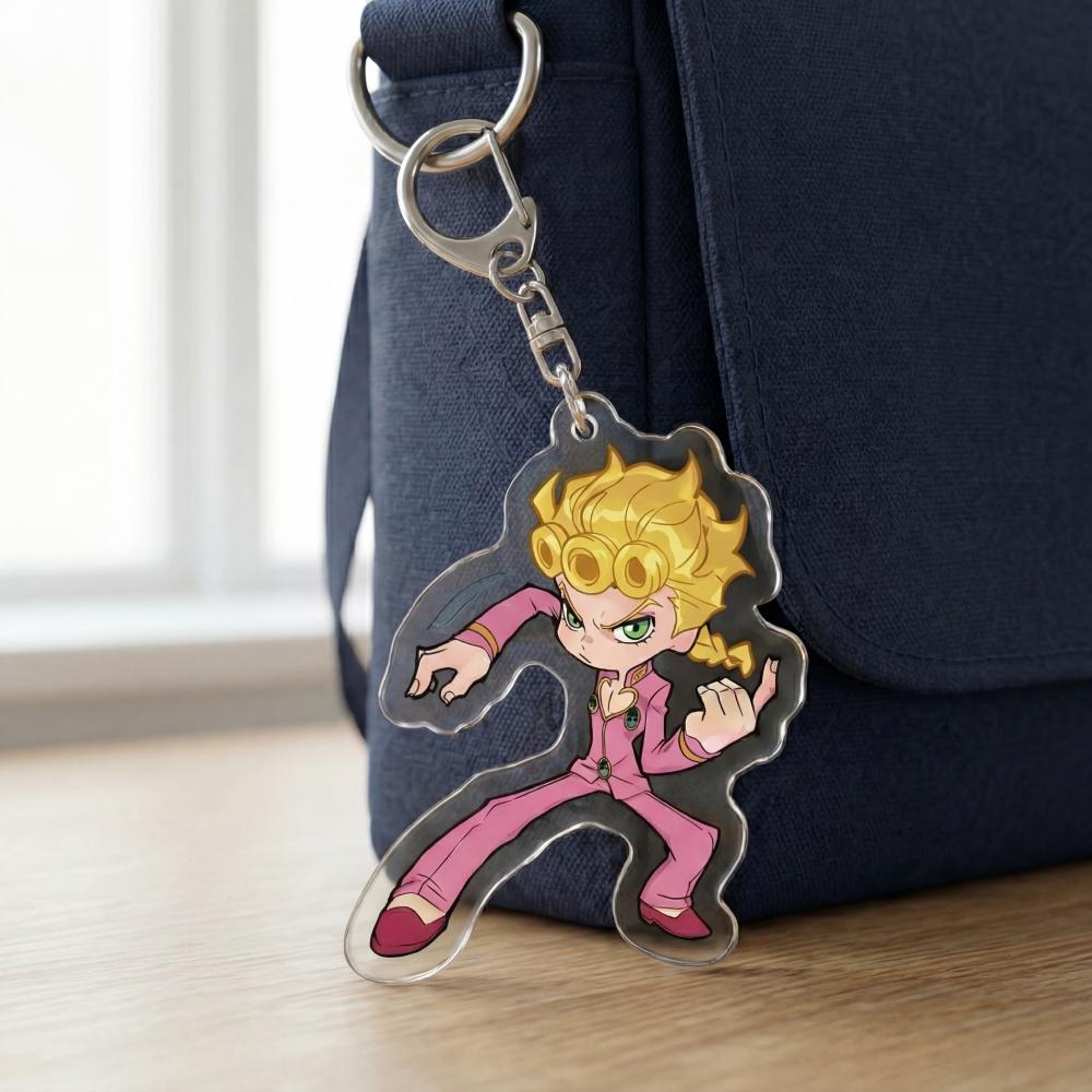 2026 Новый JoJo's Bizarre Adventure Чиби Акриловый Брелок JJBA Джотаро Джорно Джолин Дио Джоске Бруно Брелок Кавайный Аниме Сумка Подарок