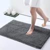 Chenille Soft Plush Bath Mat Super Absorbent Washable Non Slip Bathroom Comfortable Carpet for Shower Toilet Doormat Floor Rugs