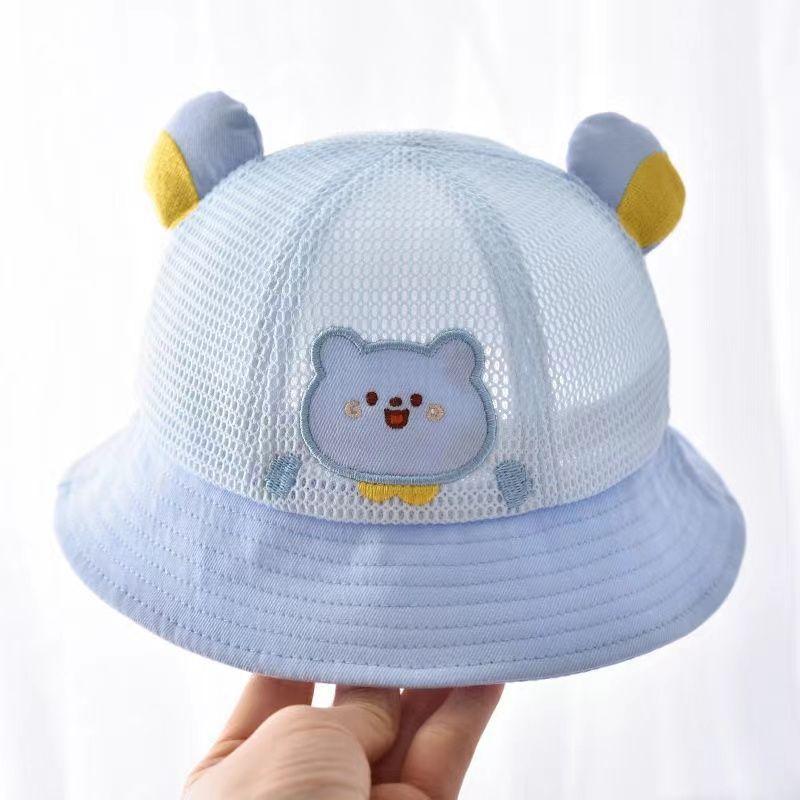 Summer Baby Sun Hat Thin Breathable Fisherman Cap for Infant Boys and Girls UV Protection Outdoor Shade