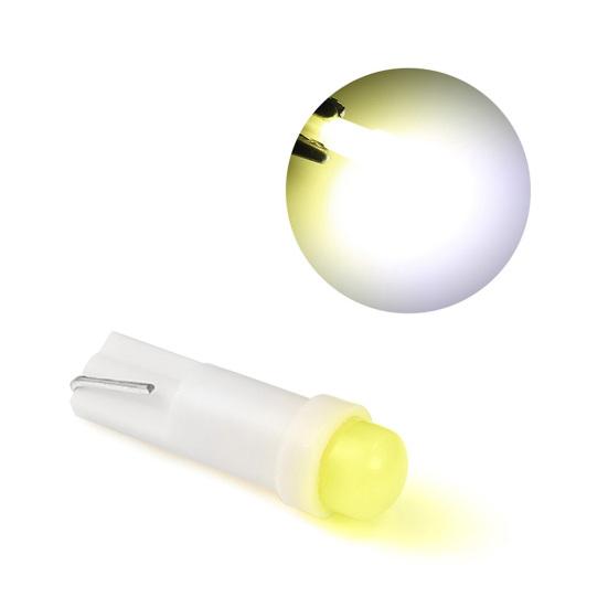 10 шт. T5 индикаторная лампа светодиодные лампы высокой яркости 12 В автомобильная приборная панель керамическая сигнальная лампа COB для автомобиля