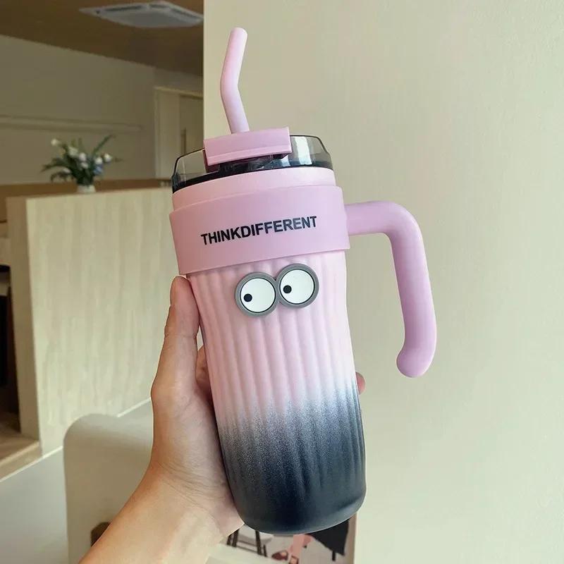 860 мл кофейная чашка термос для воды с соломинкой из нержавеющей стали автомобильная термокружка сохраняет холод и тепло термос