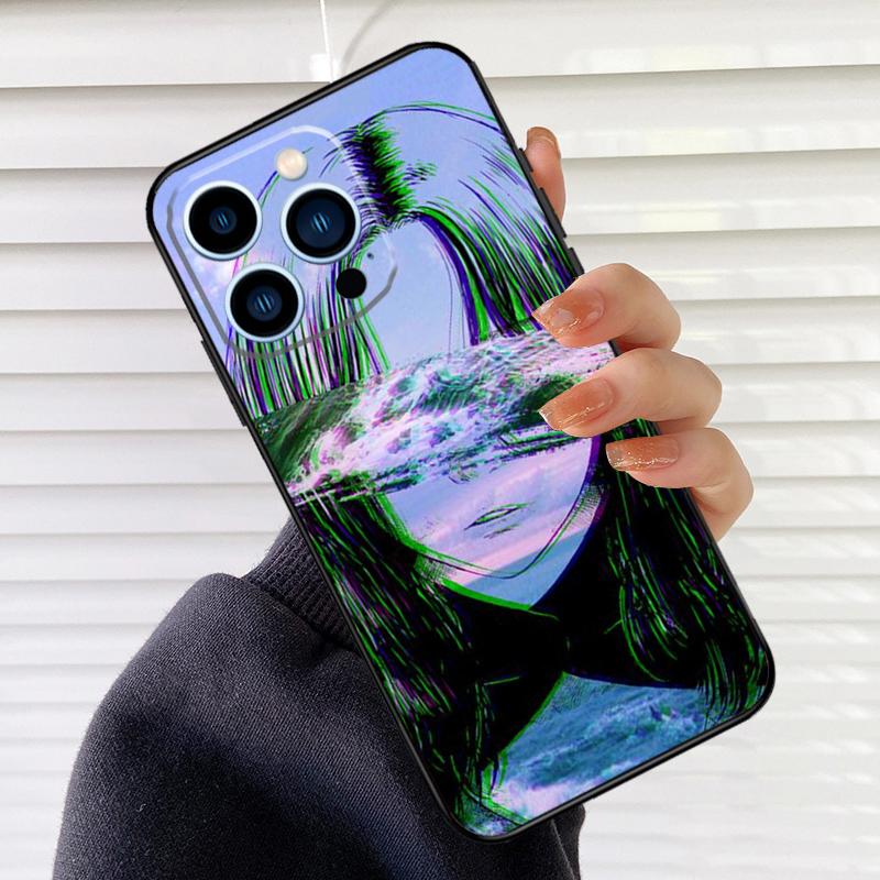 Грустная японская аниме эстетика Чехол для телефона Для iPhone 17 16 15 14 11 12 13 Pro Max Mini 15 16 Plus 16e 17Air Чехол Fundas