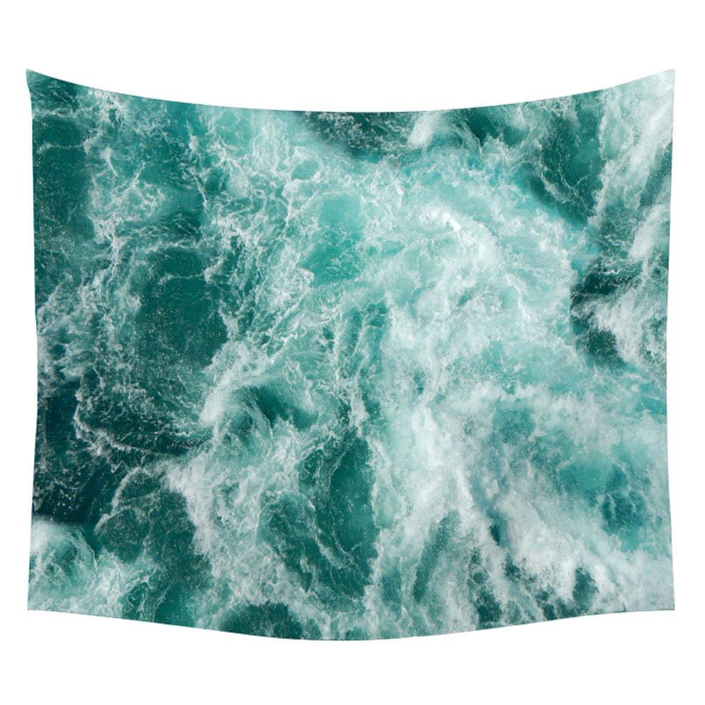 Солнце, море, гобелен, океан, пляж, стена, вода, пейзаж, украшение для пляжа, голубое облако, синее матовое одеяло, полиэфирный гобелен