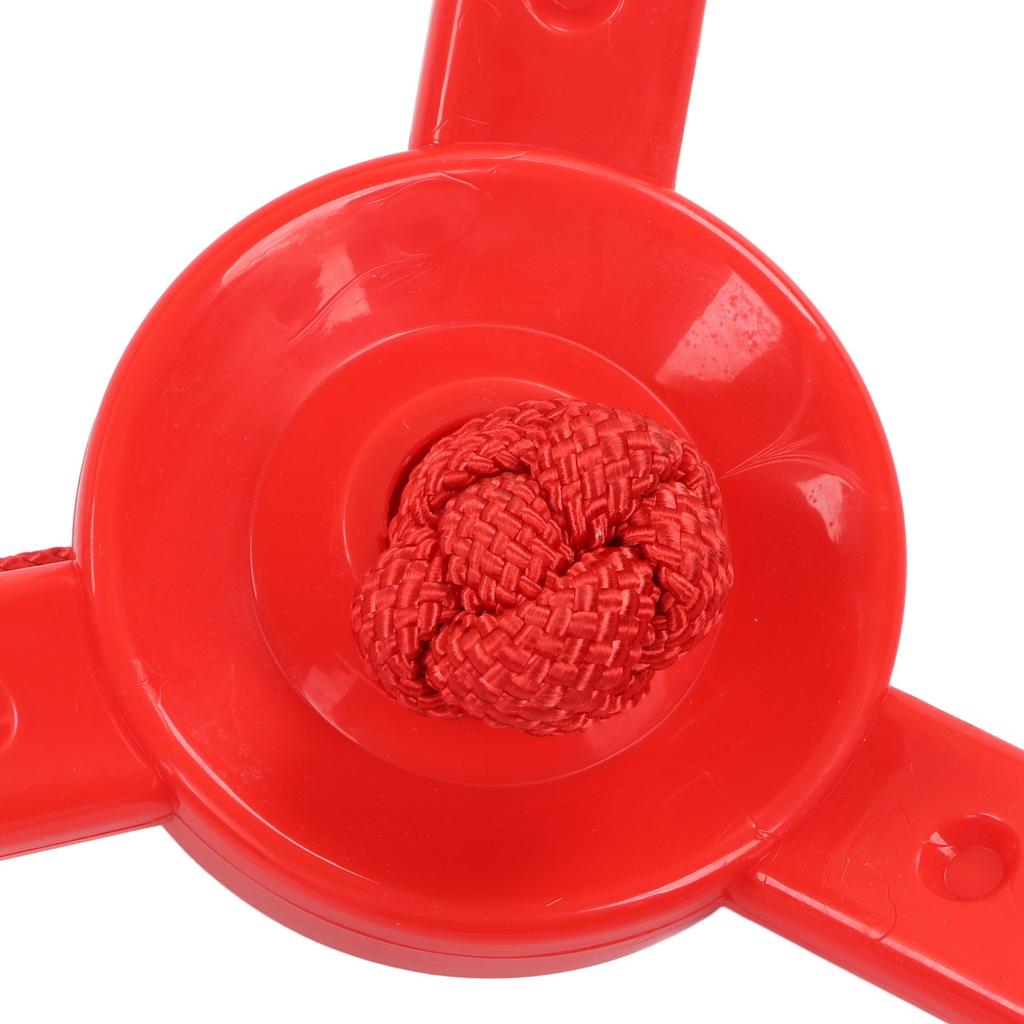 Children Gym Rotating Wheel Plastic Directional Wheel Kids Outdoor Fitness Exercise Wheel with Rope Red