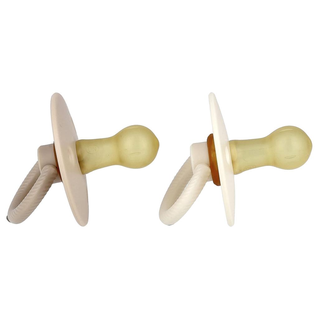 Пустышка Itzy Soother™, с соской из натурального каучука, 6-18 месяцев, Кокос и Тост, 2 штуки