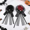 Theme Party Hair Decorations Rose Bow Clip, Lace Pearl Hairpin, Lolita Gothic Bowknot Alternative Style Clips Hairpin for Women Bride Cosplay Wedding