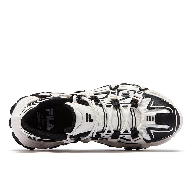 Joshua Vides X Fila Fusion Exocet Горные кроссовки Модные Универсальные Повседневные Трендовые Низкие Папины кроссовки Мужские кроссовки Белый Черный T12M511605FSB