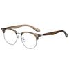 New Blue Light Blocking Glasses Men Women Wood Grain Temples Retro Eyewear Optical Spectacle Eyeglass