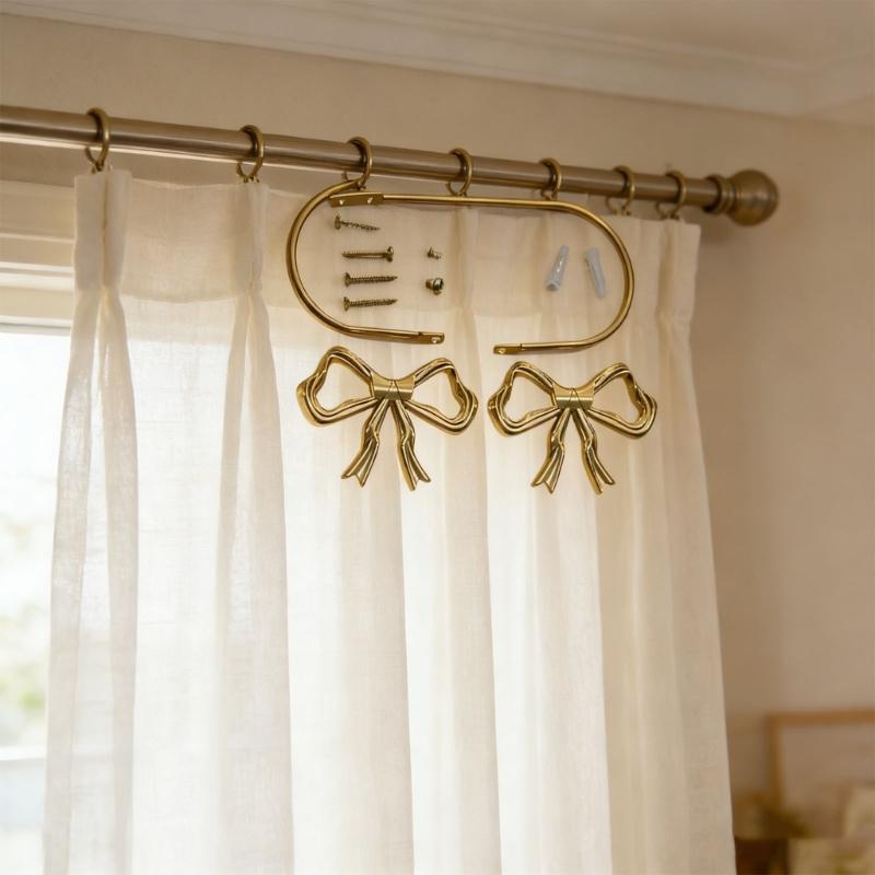 Modern Yellow bend Drapery Fasteners produced Of Quality Metal Perfect For French fashion Openings