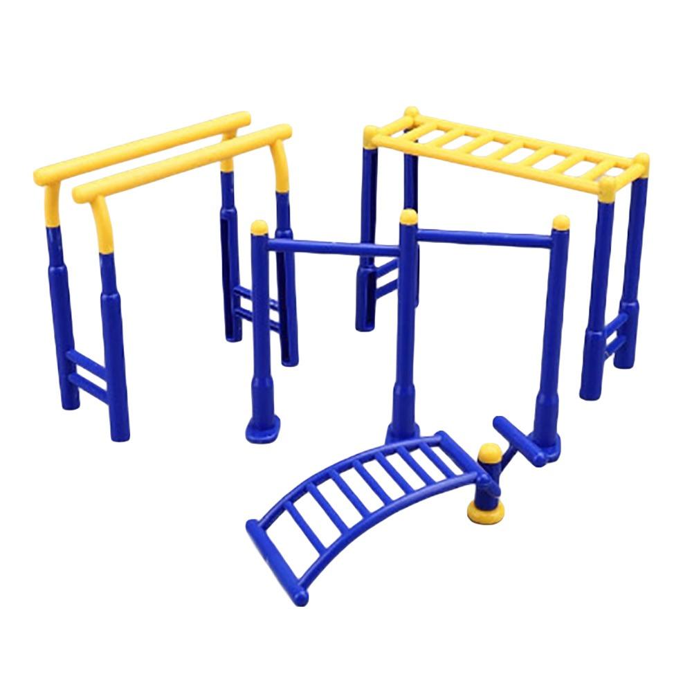 3 шт./Набор Желтый и синий Модель сцены для занятий спортом на открытом воздухе Модель сцены Модель песочного стола Миниатюрные сцены кукольного домика Подарок