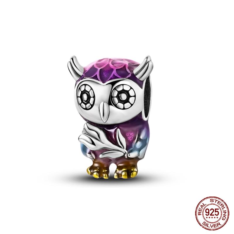 100% Медные Подвески Любовь и Мир Любовники Воздушный шар Сова Шармы Бусины Подходят для Оригинальных Браслетов Qikaola Изысканные DIY Ювелирные Изделия