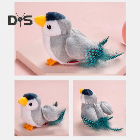 Интерактивная игрушка для кошек «Щебечущие птицы» Моделирование хлопающих крыльев Мягкие птицы Активация касанием Электрическая игрушка для кошек и собак «Летающие птицы»