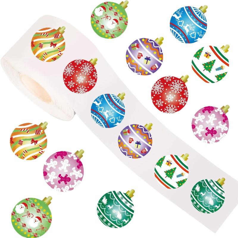 500 шт. Наклейки «Счастливого Рождества» Рождественская тематика Наклейки-пломбы Наклейки для DIY Подарочная выпечка Упаковка Конверт Украшение