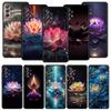 Чехол для телефона Samsung Galaxy A13 A15 A17 A07 A21S A22 A23 A25 A31 A73 A32 A52 A52S A41 5G Мягкий ТПУ Корпус Цветок Лотоса Funda Сумка