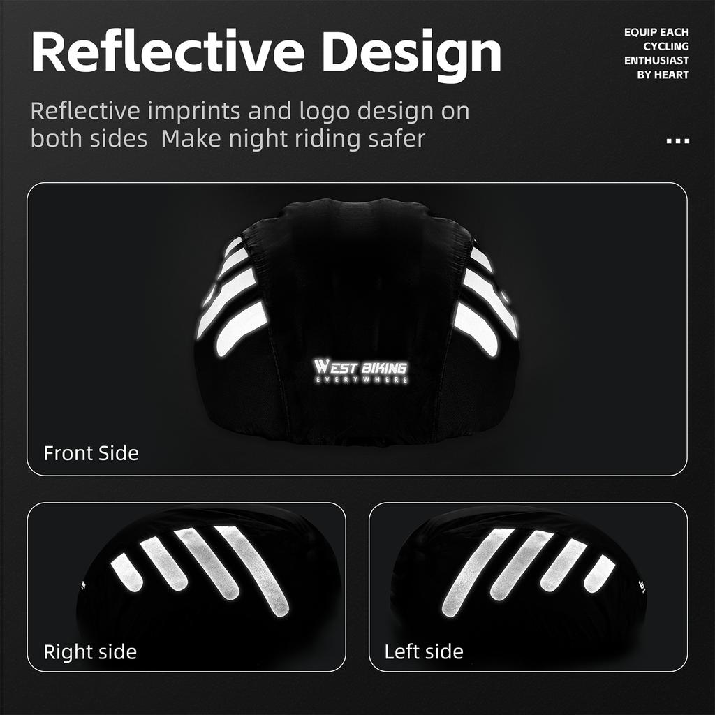 Велосипедный шлем Дождевик Светоотражающий дорожный велосипедный шлем Водонепроницаемый пылезащитный шнурок