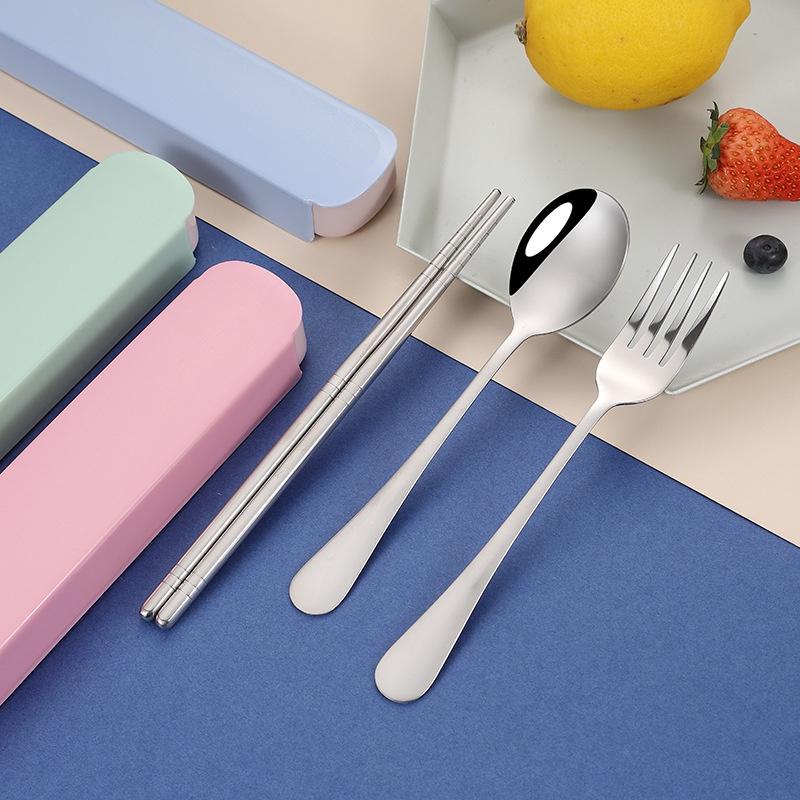 Портативный дорожный набор столовых приборов из нержавеющей стали Ложки Вилки Палочки для еды Наборы столовых приборов Кухонная посуда