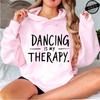 Толстовки для женщин УльцзанГранжЭстетика Y2K Рубашка Осень Зима Свитшот с капюшоном Танцы - это моя терапия Графический Стритвир