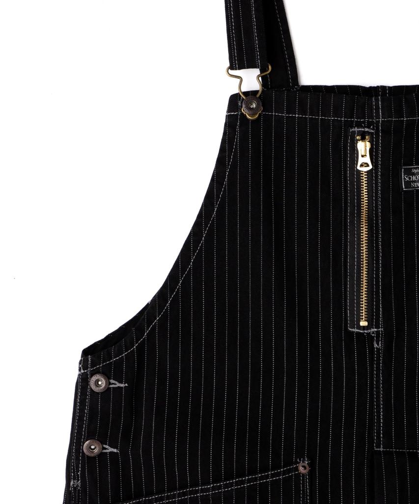 Schott OLD HICKORY DENIM Size OVERALLS, Men's, XL, 010, Black, 782-5911003