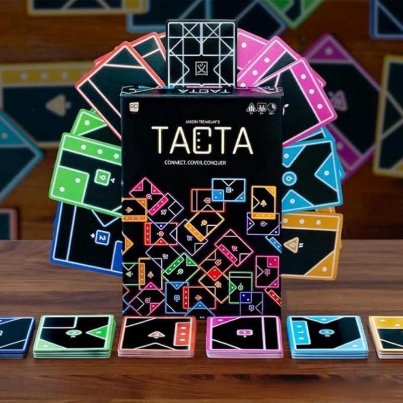 1 Набор Настольная игра Tacta 2-6 игроков Быстрая карточная игра Веселая стратегия Сопоставление форм Вечеринка Семейные посиделки Досуг Карты