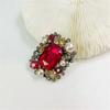 Elegant Clothing Fastener Fashion Accessory Clothing Jewelry Vintage Brooch Crystal Lapel Pin Gift for Woman Girls