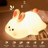 Lights Timed Led USB Lamp Decoration Silicone Rabbit Bedside Night Cute Plastic Room Light Decor Children's Lamps Baby Charging