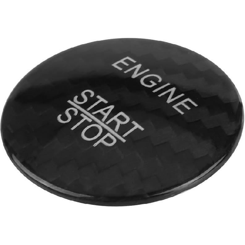 Car Engine Start Button Cover, Carbon Fiber Push to Start Button Cover for Mercedes Benz A B C GLC GLA CLA ML GL Class W176 W246 W205 X253 X156