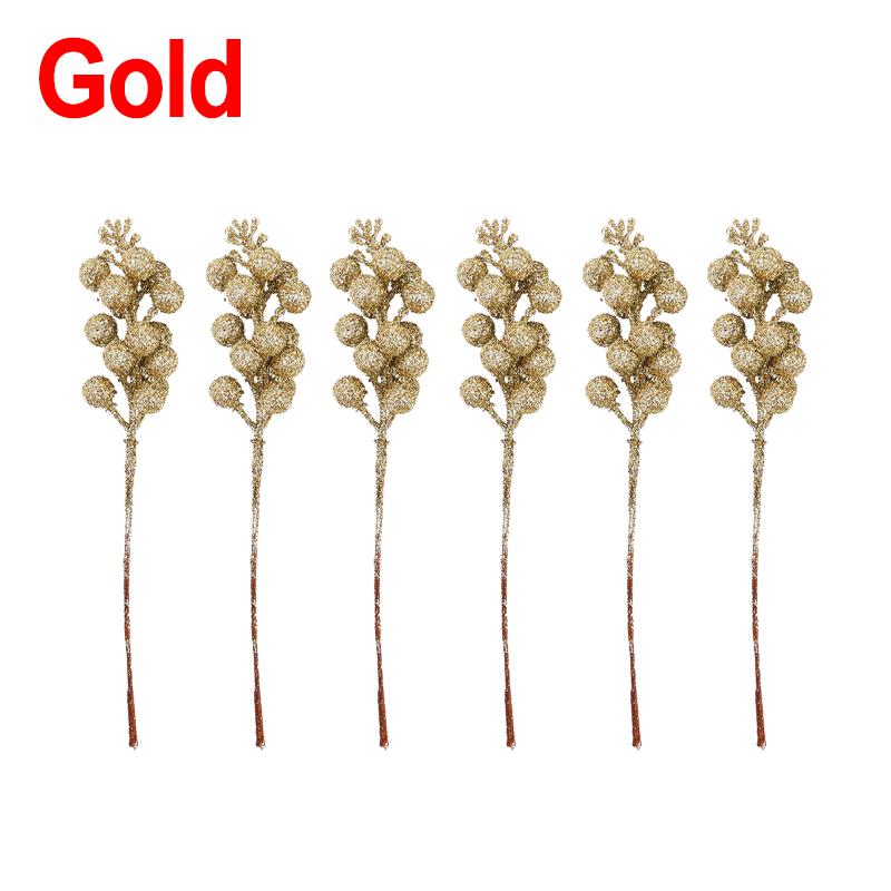 1-20 шт. блестящие искусственные красные ягодные стебли рождественские искусственные ягодные ветки самодельные рождественские елочные гирлянды украшения для праздничного стола