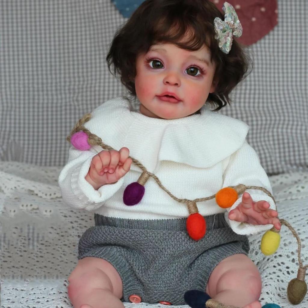 BZDOLL Реалистичная мягкая силиконовая кукла Reborn 60 см с кожей 3D-рисования, 24-дюймовая живая новорожденная принцесса для малышей Bebe, подарок на день рождения для милой девочки