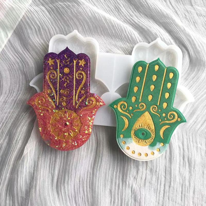 2 шт./компл. Рука Фатимы основа для благовоний силиконовая форма для йоги цементная штукатурка цветок жизни подставка для благовоний поднос украшение для дома