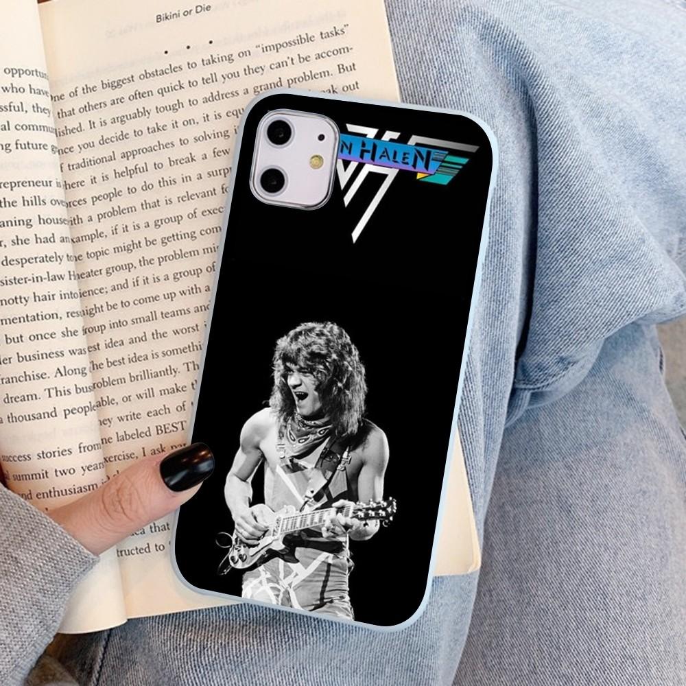 Чехол для телефона E-Eddie V-Van-Halen Music Guitar Для IPhone 14 11 12 13 Mini Pro Xs Max 8 7 6 6S Plus X XR Однотонный цветной чехол-конфета